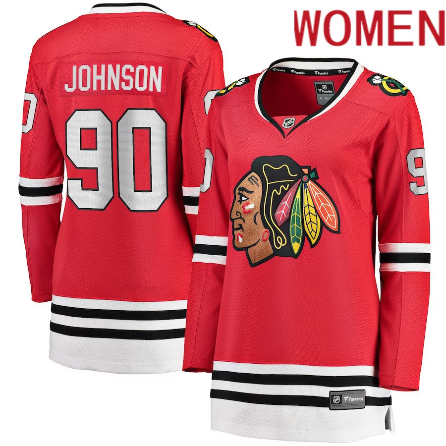 Women Chicago Blackhawks #90 Tyler Johnson Fanatics Branded Red Breakaway Player NHL Jersey